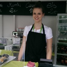 Carolin bei der Arbeit