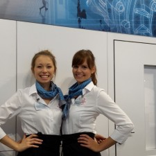 Kathrin arbeitet als Messehostess auf der Messe