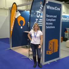 Katarzyna arbeitet als Messehostess auf der Messe