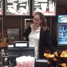 Finja bei der Arbeit