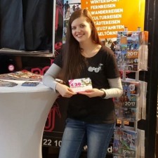 Kathrin arbeitet als Messehostess auf der Messe