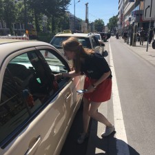 Isabelle bei der Arbeit