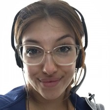 Christiane bei der Arbeit