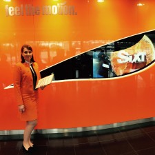 Sarah bei der Arbeit