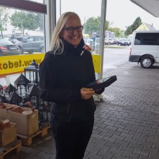 Sandra bei der Arbeit