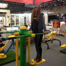 Jessica arbeitet als Exhibition hostess auf der Messe