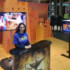 Rebecca bei der Arbeit