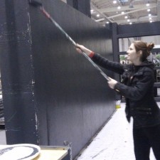 Franziska bei der Arbeit