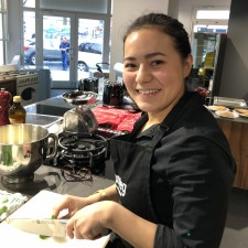 Stefanie bei der Arbeit