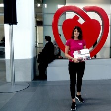 Julia bei der Arbeit