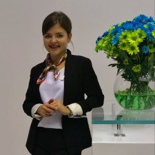 Marion arbeitet als Exhibition hostess auf der Messe