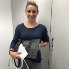 Christina bei der Arbeit