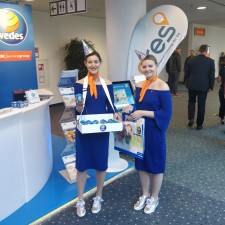 Christine arbeitet als Messehostess auf der Messe