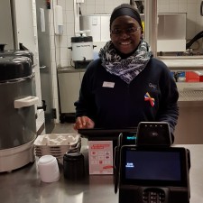 Raïssa bei der Arbeit
