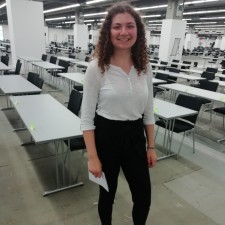 Hannah bei der Arbeit