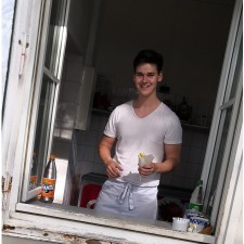 Bastian bei der Arbeit