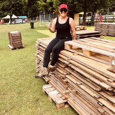 Sophia Charlotte bei der Arbeit