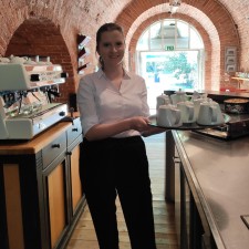 Kristina bei der Arbeit