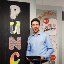 Victor bei der Arbeit